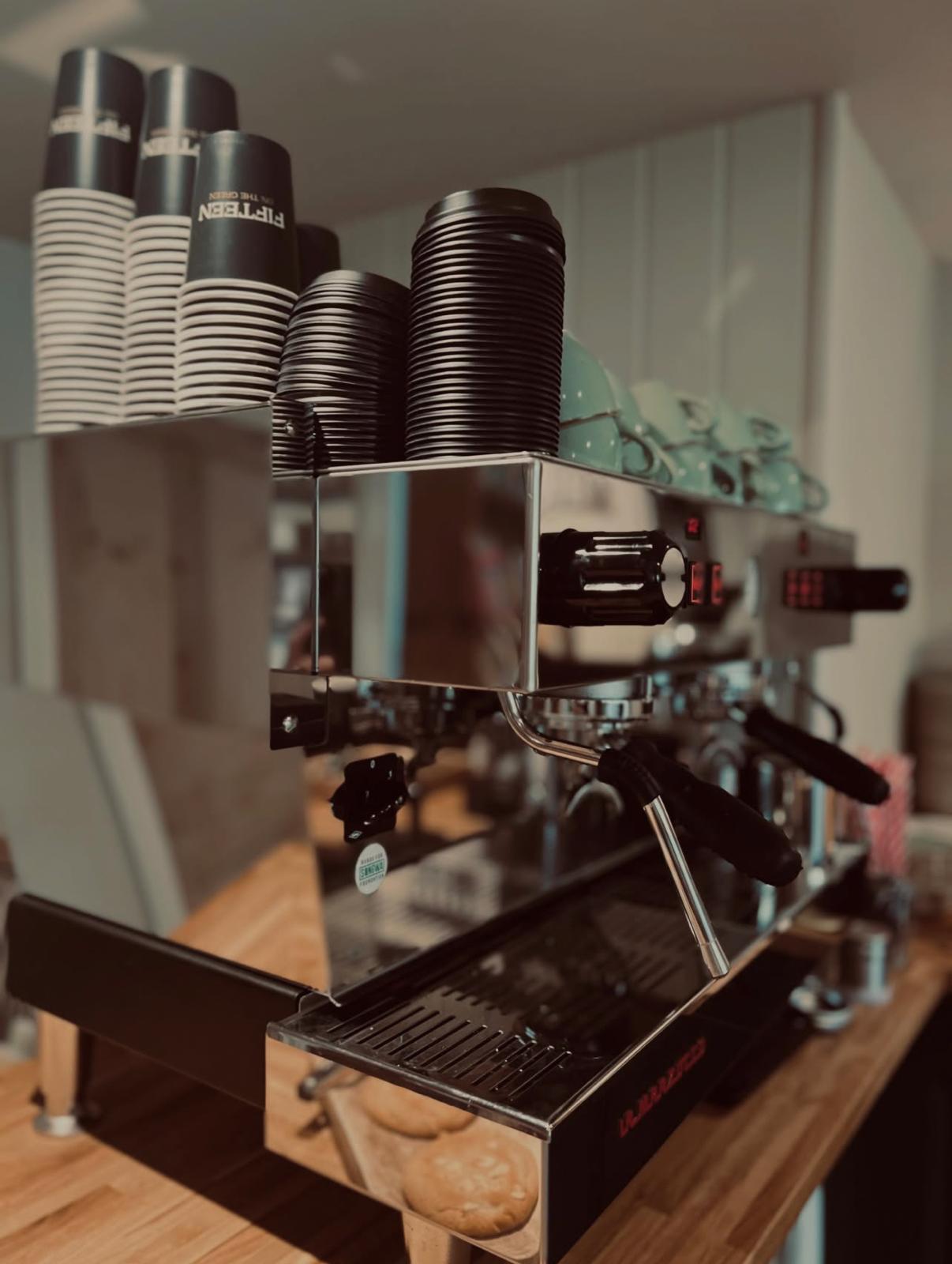 Specialty coffee pouring at Fifteen on the Green
